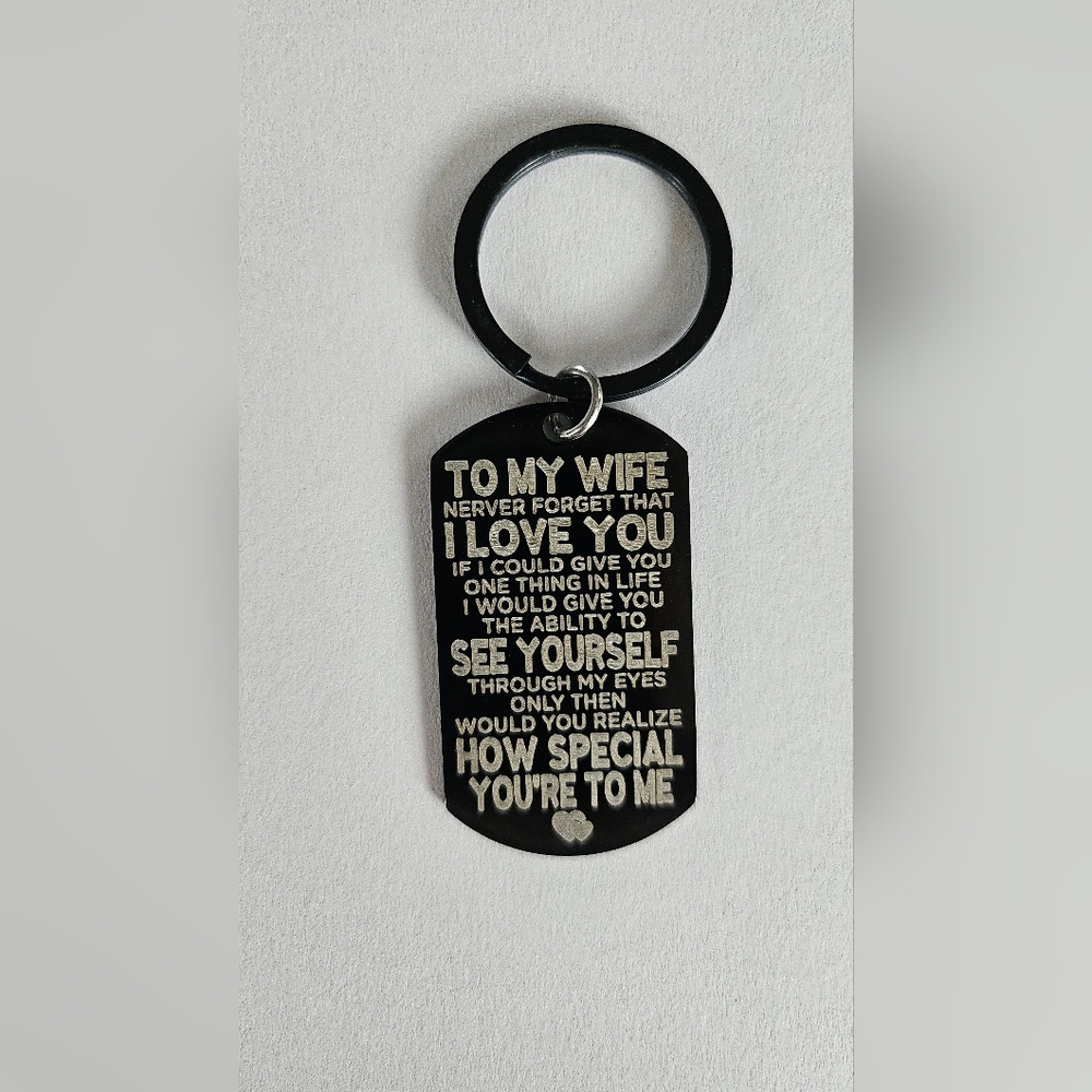 To my wife keyring , Gift, anniversary, birthday, romantic, couples, charm